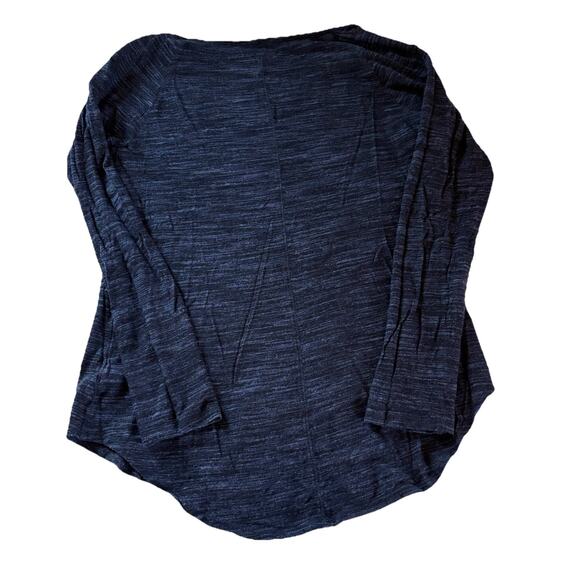 Athleta Women’s Size Small Marled Blue Long Sleeve Pullover Shirt Lightweight - Picture 6 of 12